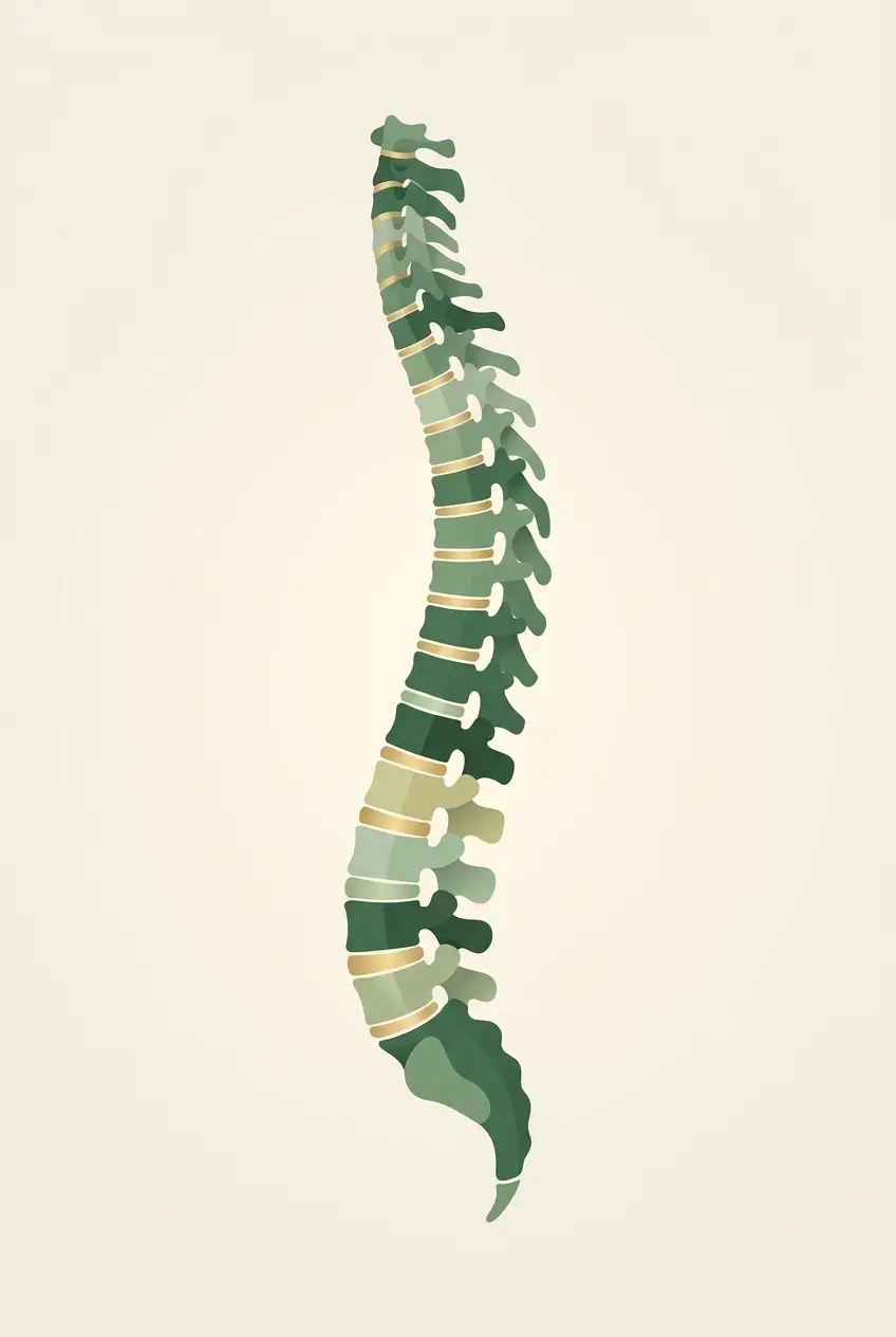 Illustration of the human spine