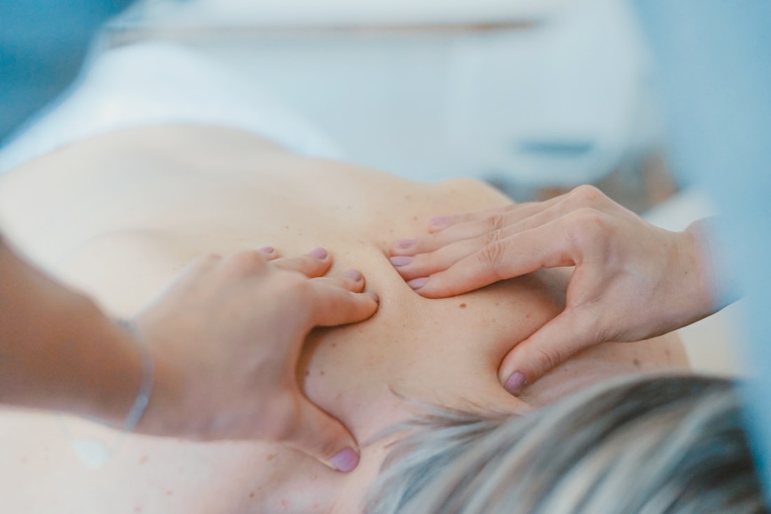 Gentle hands-on chiropractic treatment of the upper back and neck